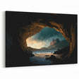 Lighthouse View from Cave Wall Art - Dramatic Coastal Photography