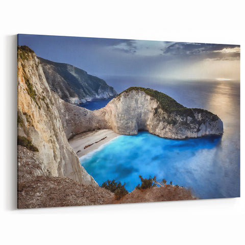 Vibrant Coastal Cliffs Canvas Art – Breathtaking Ocean View Wall Decor