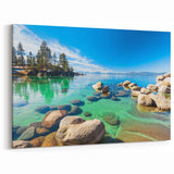 Crystal Clear Lake Art - Vibrant Turquoise Waters Scenic Photography Print