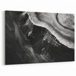 Abstract Black & White Cliffs Canvas – Striking Monochrome Wall Art
