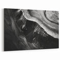 Abstract Black & White Cliffs Canvas – Striking Monochrome Wall Art