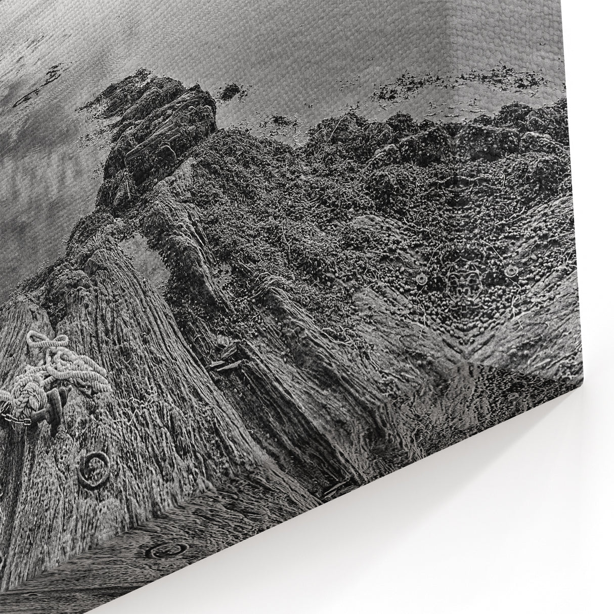 Timeless Black and White Boat Art - Serene Lakeside Photography Print