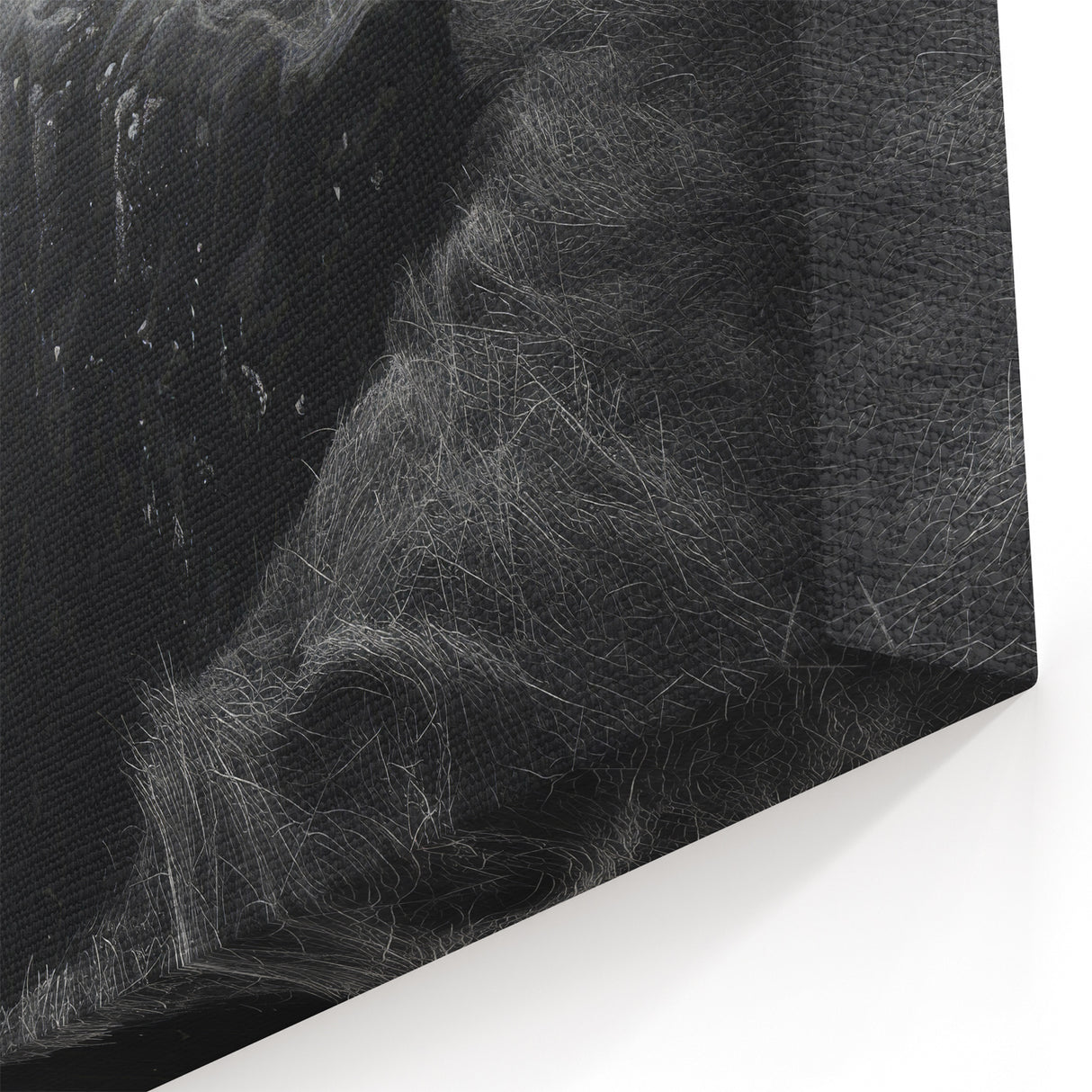 Misty Coastal Cliffs Canvas – Ethereal Black and White Landscape Art