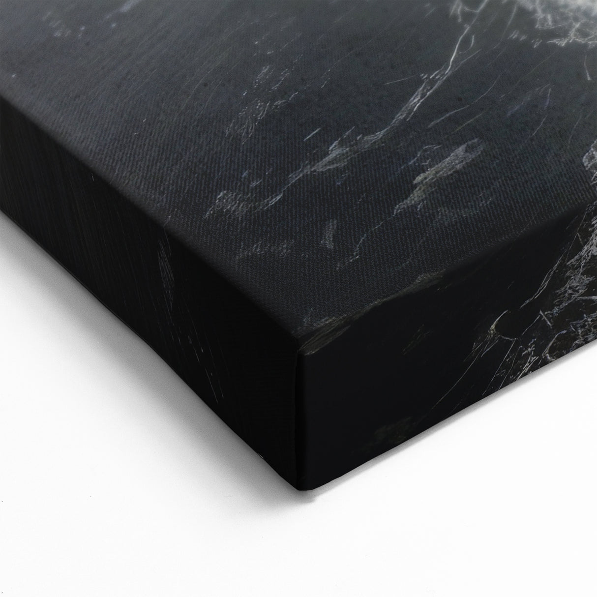 Misty Coastal Cliffs Canvas – Ethereal Black and White Landscape Art