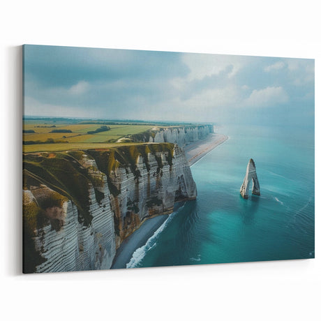 Majestic Coastal Cliffs Canvas – Serene Ocean Landscape Wall Art