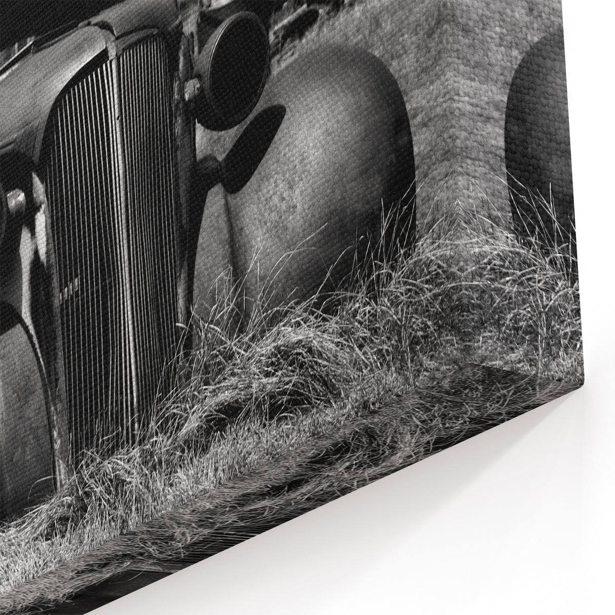 Dereliction Wall Art - Vintage Car in Ruins, Urban Decay Canvas
