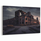 Dereliction Wall Art - Abandoned Industrial Factory, Urban Decay Canvas