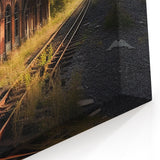 Dereliction Wall Art - Overgrown Abandoned Station, Urban Decay Canvas