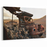 Dereliction Wall Art - Abandoned Rusted Truck in Desert Urban Decay Canvas
