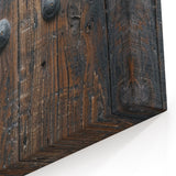 Vintage Hardware Wall Art - Rustic Iron Latch and Wood Canvas Print