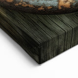 Rustic Hardware Wall Art - Weathered Wood and Iron Ring Canvas Print