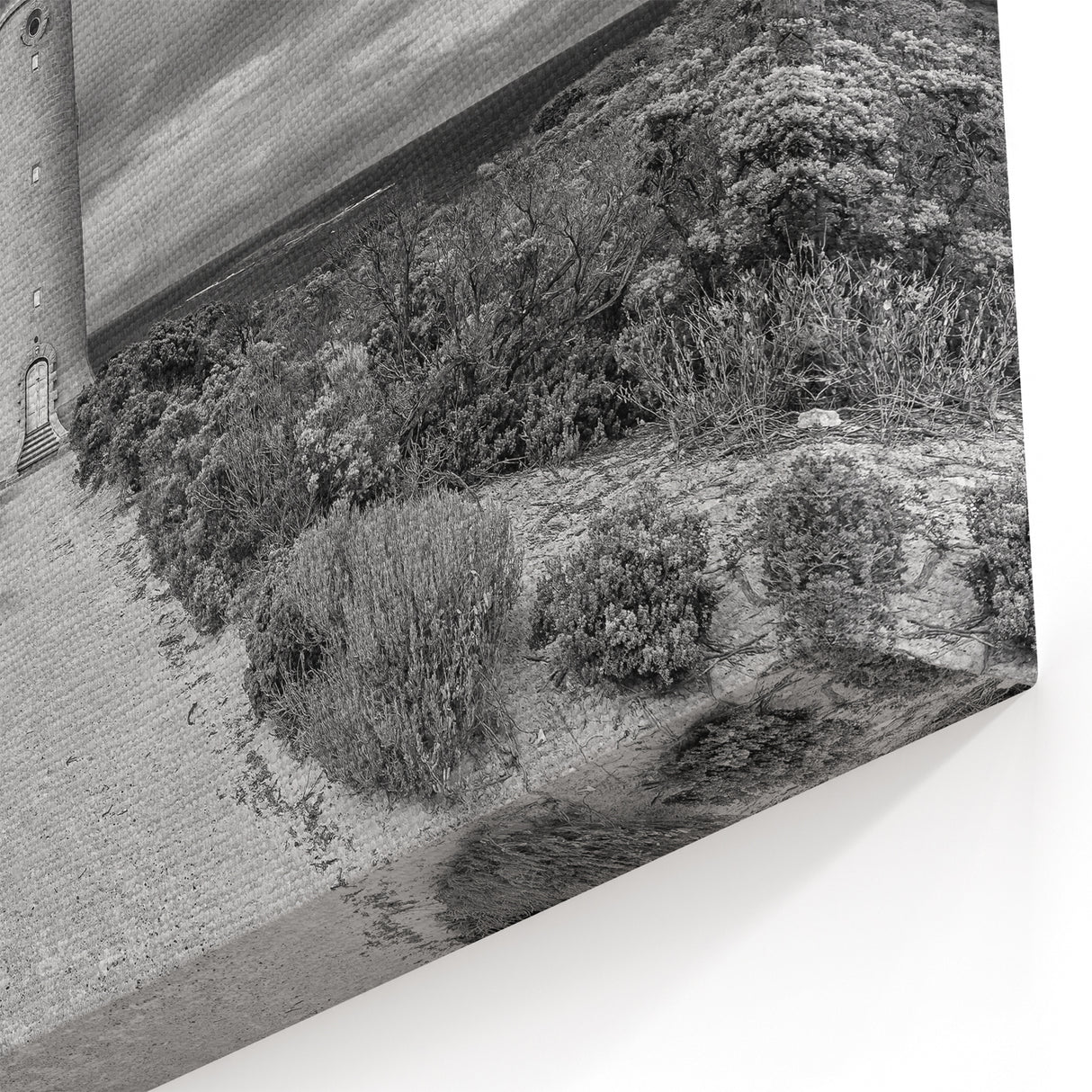 Black and White Lighthouse - Coastal Wall Art Scenic Nautical Decor