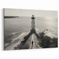 Monochrome Lighthouse Pathway - Coastal Wall Art Scenic Decor
