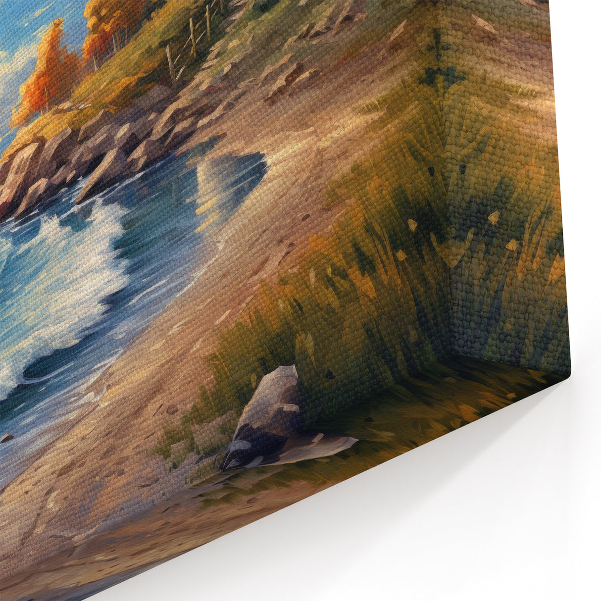 Vibrant Lighthouse at Sunrise - Coastal Landscape Wall Art Decor