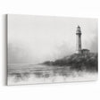 Moody Lighthouse in Fog - Coastal Wall Art Atmospheric Decor