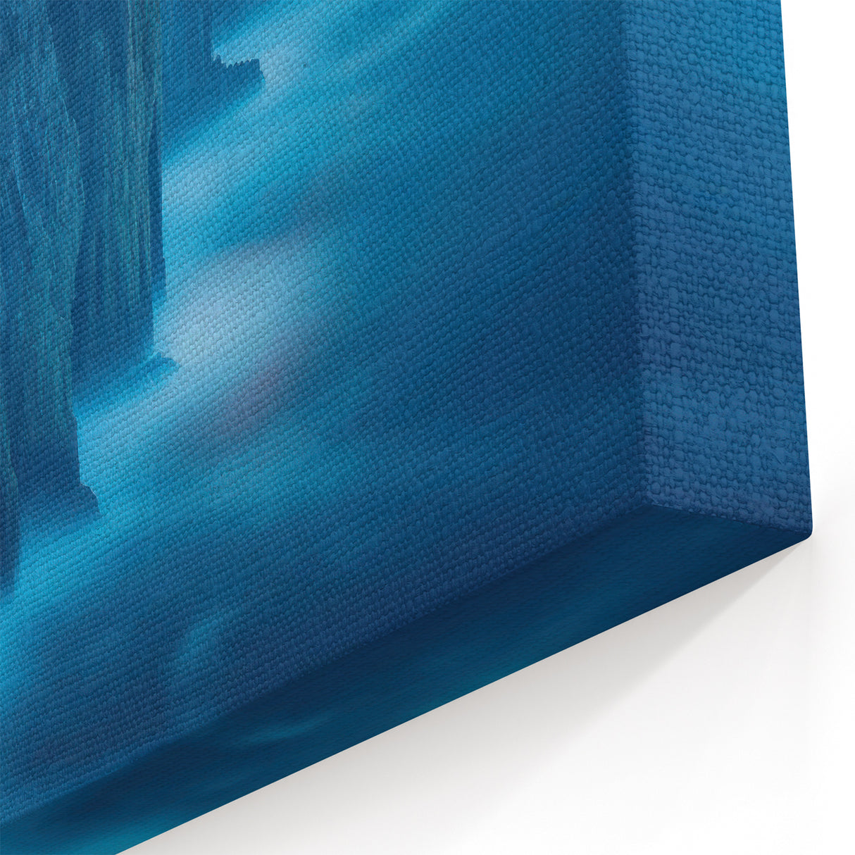 Misty Lighthouse on Cliffs - Serene Coastal Wall Art Blue Decor