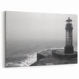Foggy Lighthouse by the Sea - Minimalist Coastal Wall Art Decor