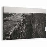 Dramatic Cliffs Wall Art – Monochrome Cliff Canvas for Modern Spaces