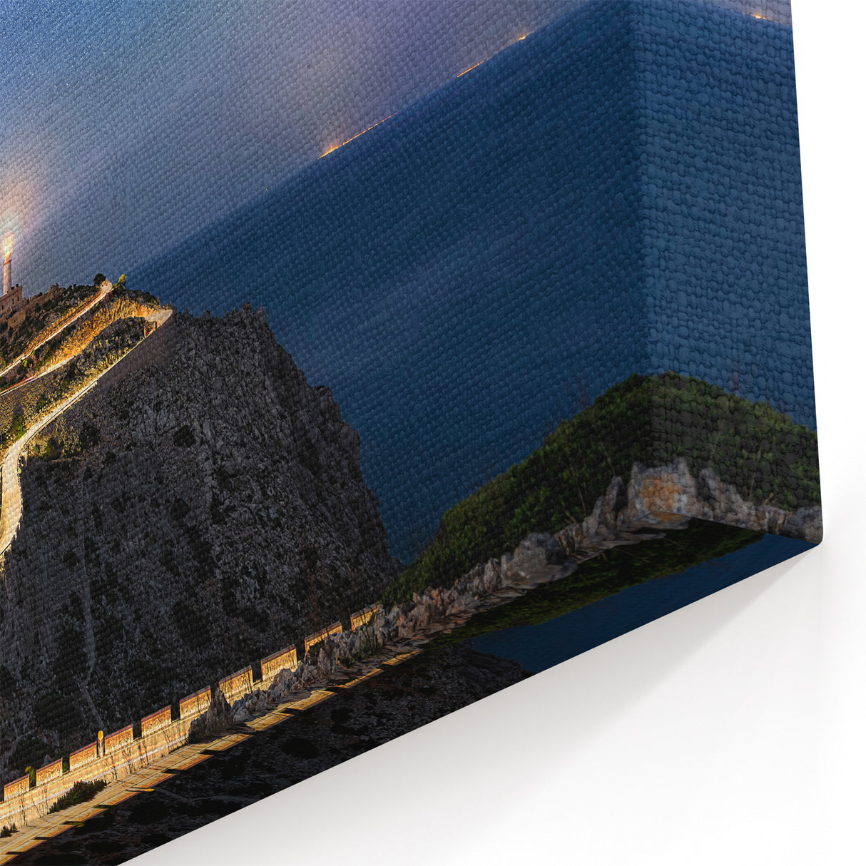 Starry Night Lighthouse Path - Captivating Coastal Wall Art Decor
