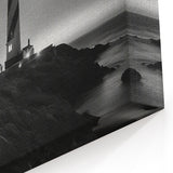 Moonlit Lighthouse with Stripes - Dramatic Coastal Wall Art Decor