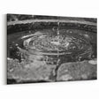 Tranquil Fountain Ripples - Elegant Black & White Fountain Wall Art