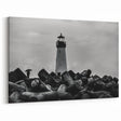 Dramatic Coastal Lighthouse Art - Scenic Nautical Canvas Print Decor
