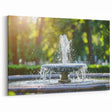 Sun-Kissed Fountain Bliss - Radiant Outdoor Fountain Wall Art Print