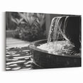 Modern Black & White Fountain - Elegant Monochrome Wall Art Print