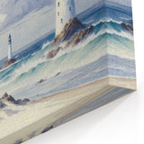 Peaceful Seaside Lighthouse Art - Coastal Nautical Canvas Print Decor