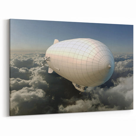 Vintage Airship Canvas Print | Steampunk Dirigible Wall Art Decor