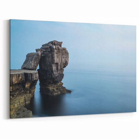 Minimalist Coastal Cliff – Tranquil Cliff Canvas Art for Home Decor