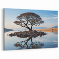 Tranquil Tree Wall Art - Serene Island Reflection - Peaceful Nature Print