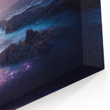 Mystical Night Lighthouse Art - Enigmatic Coastal Canvas Print Decor