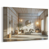 Elegant Interior Design Canvas Print - Zen Minimalist Living Room Decor
