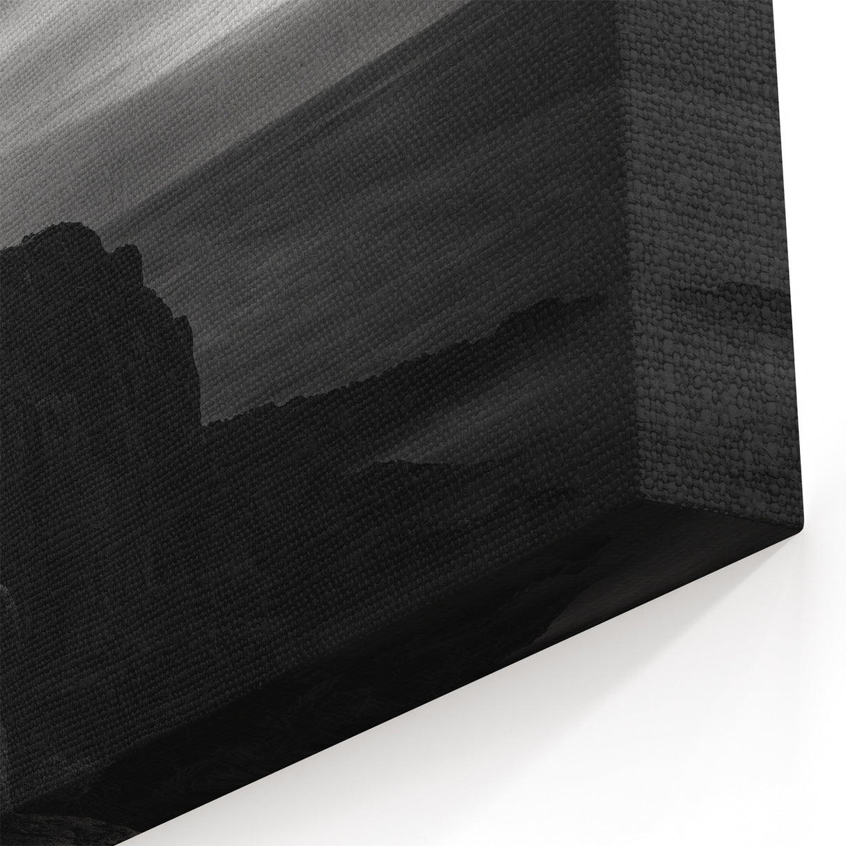 Solitary Lighthouse at Night - Coastal Black and White Canvas Art
