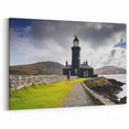 Charming Black Lighthouse Art - Scenic Coastal Canvas Print Decor