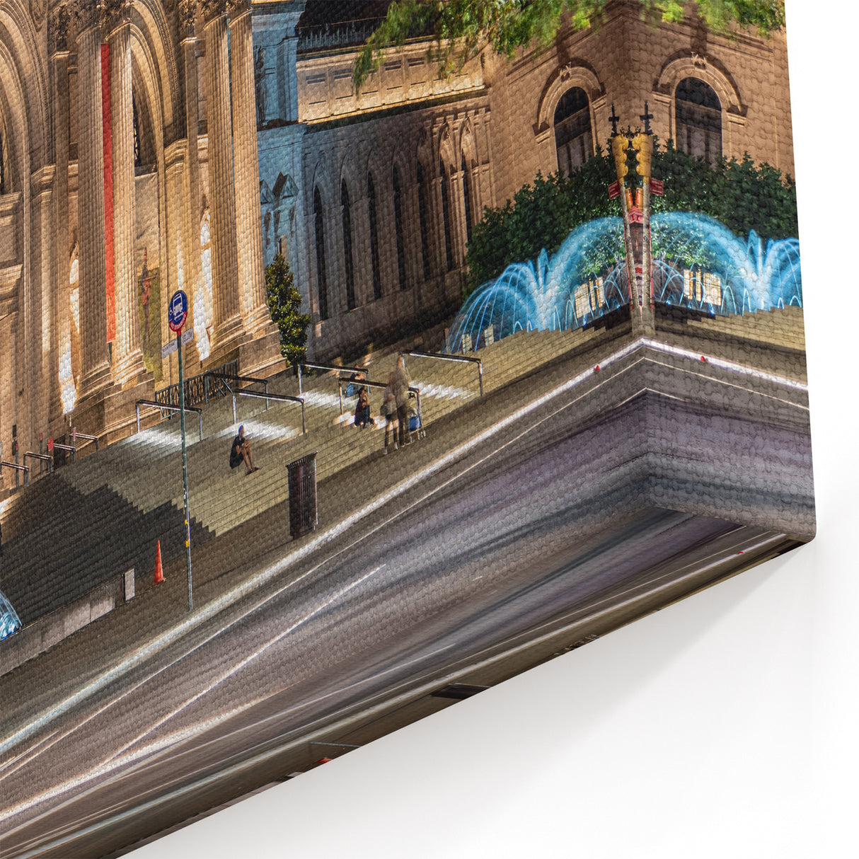 Elegant Night Museum Architecture - Canvas & Framed Wall Art Print