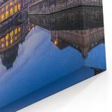 Evening Cityscape Reflection - Historic Museum Canvas & Framed Art