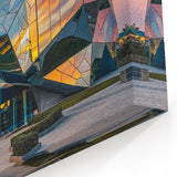 Contemporary Museum Architecture Art - Golden Hour Canvas Print