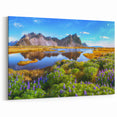 Countryside Wall Art - Vibrant Mountain Landscape Canvas Print