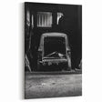Urban Decay Canvas - Abandoned Car in Darkened Garage Dereliction Art