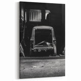 Urban Decay Canvas - Abandoned Car in Darkened Garage Dereliction Art