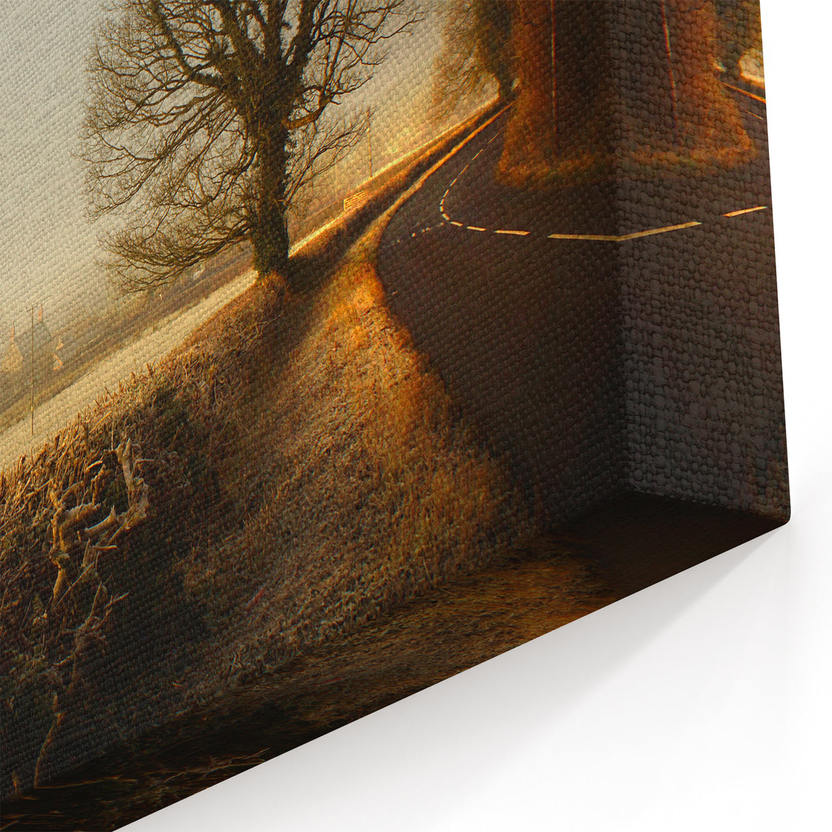 Countryside Wall Art - Serene Country Road Landscape Canvas