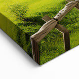 Rustic Farmhouse Decor - Countryside Art of Mountain Village Scenery