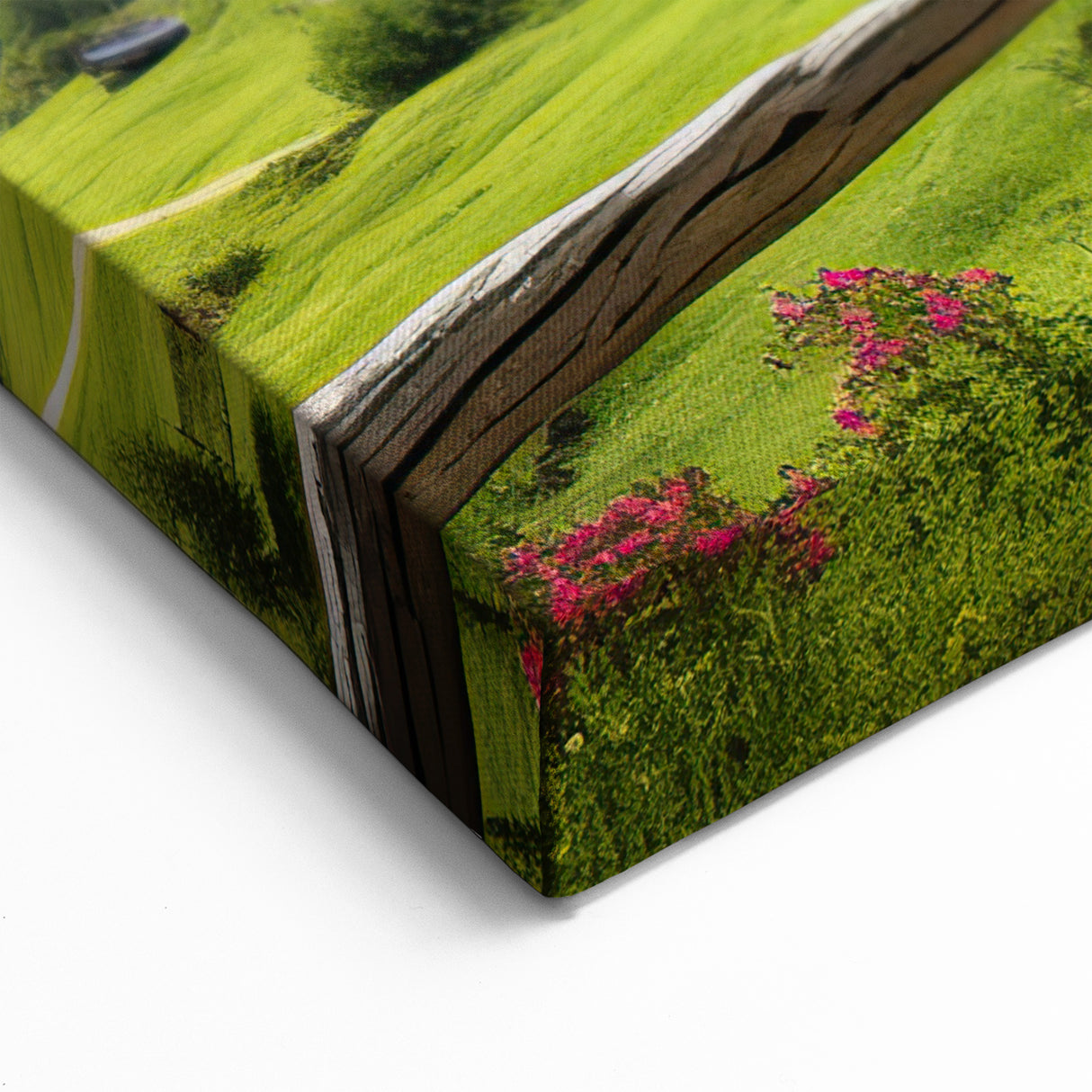 Countryside Wall Art - Scenic Mountain Village Canvas for Rustic Decor