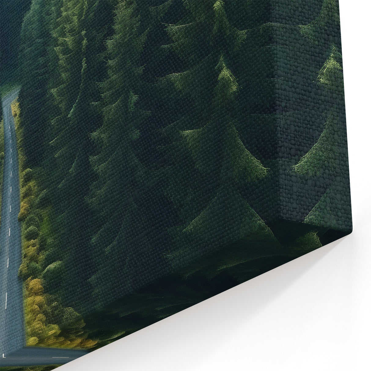 Serene Forest Road Tree Wall Art - Landscape Art Prints for Tranquil Decor