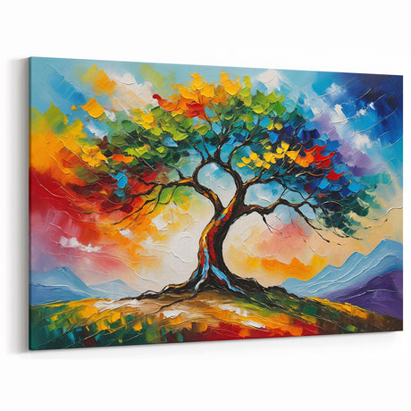 Vibrant Tree Wall Art - Nature-Inspired Landscape Canvas Prints - Botanical Decor