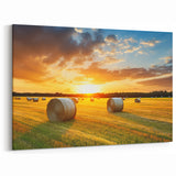 Scenic Countryside Prints - Rustic Farmhouse Decor with Sunset Glow