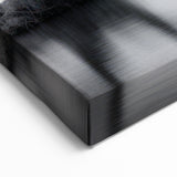 Tranquil Countryside Art - Black and White Pastoral Scene on Canvas