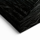 Rural Landscape Canvas - Moody Cornfield Scene in Black and White